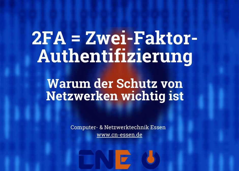 2 Faktor Authentifizierung und das Logo der Webseite mit gestaltetem Hintergrund